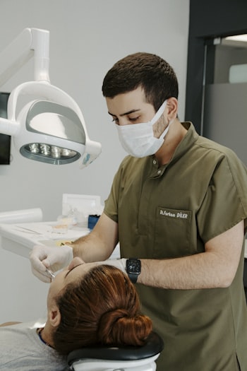 Dentist at work