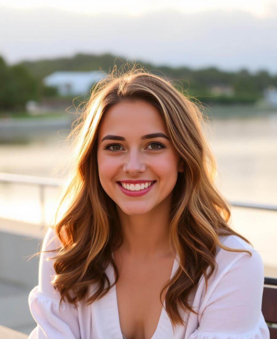 Natalia smiling in the nail studio